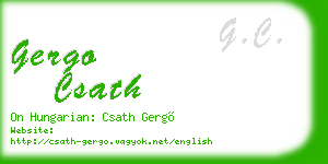 gergo csath business card